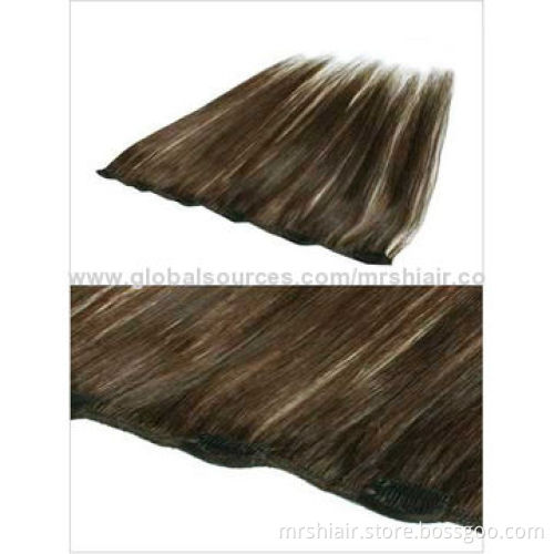 22-inch dark brown silky straight 6pcs clip-in hair extensions